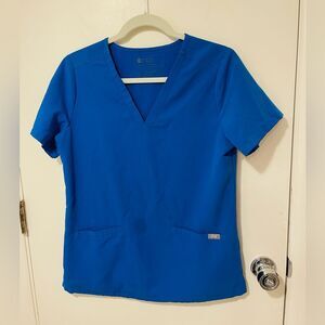 FIGS Casma 3pocket scrub top blue color top shirt uniform sz S technical coll.